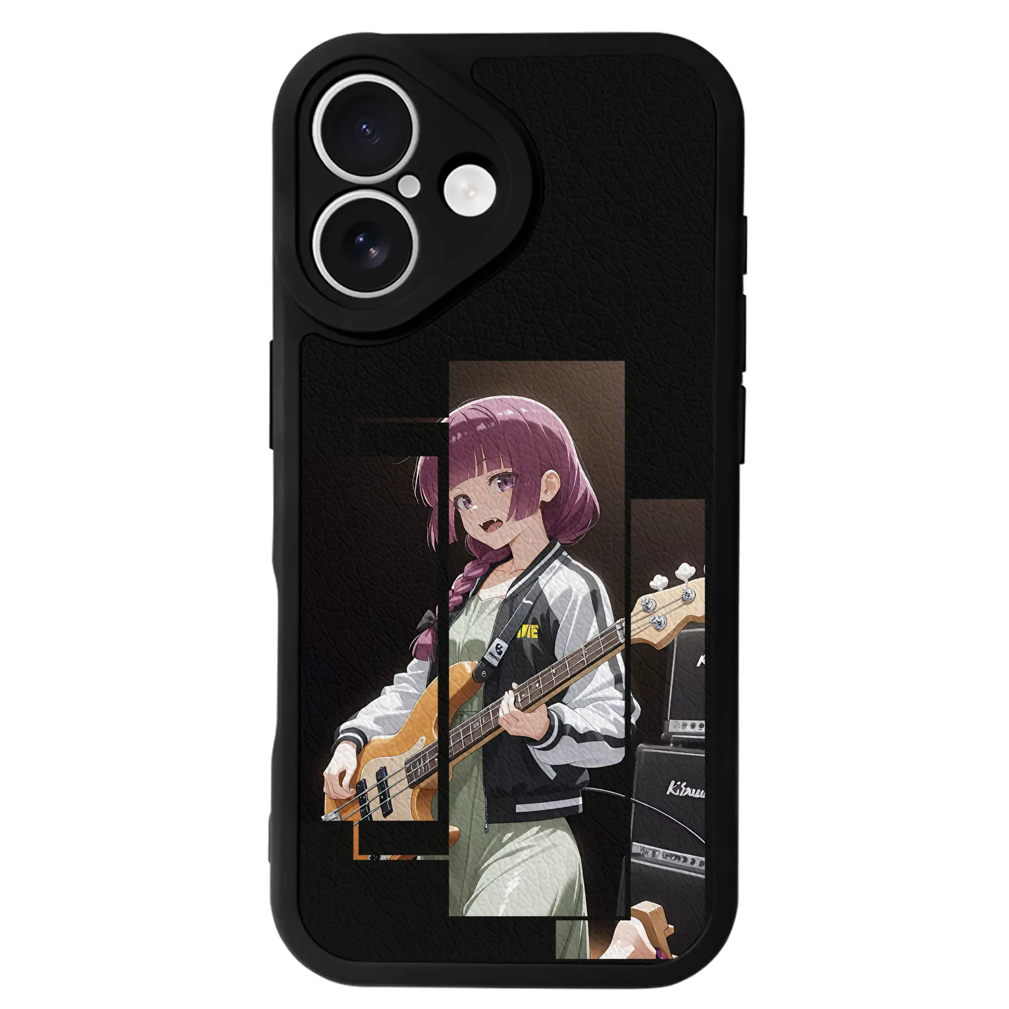 ぼっちざろっく！ グッズ,廣井きくり - IPhone 16シリーズ対応 ・ シリコンスマホケース ・ レザー調 ・ 高精度フィット ・ 耐衝撃 ・ ワイヤレス充電対応 ・ 精密カット